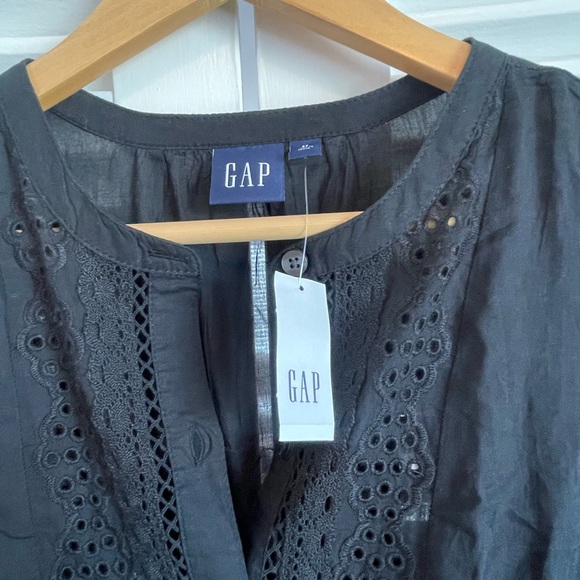 Gap Lace Button-Front Midi Dress in Black, Women’s Sizes M and L - Picture 6 of 9